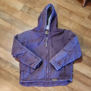 Women's Hooded Puffer Jacket in Purple